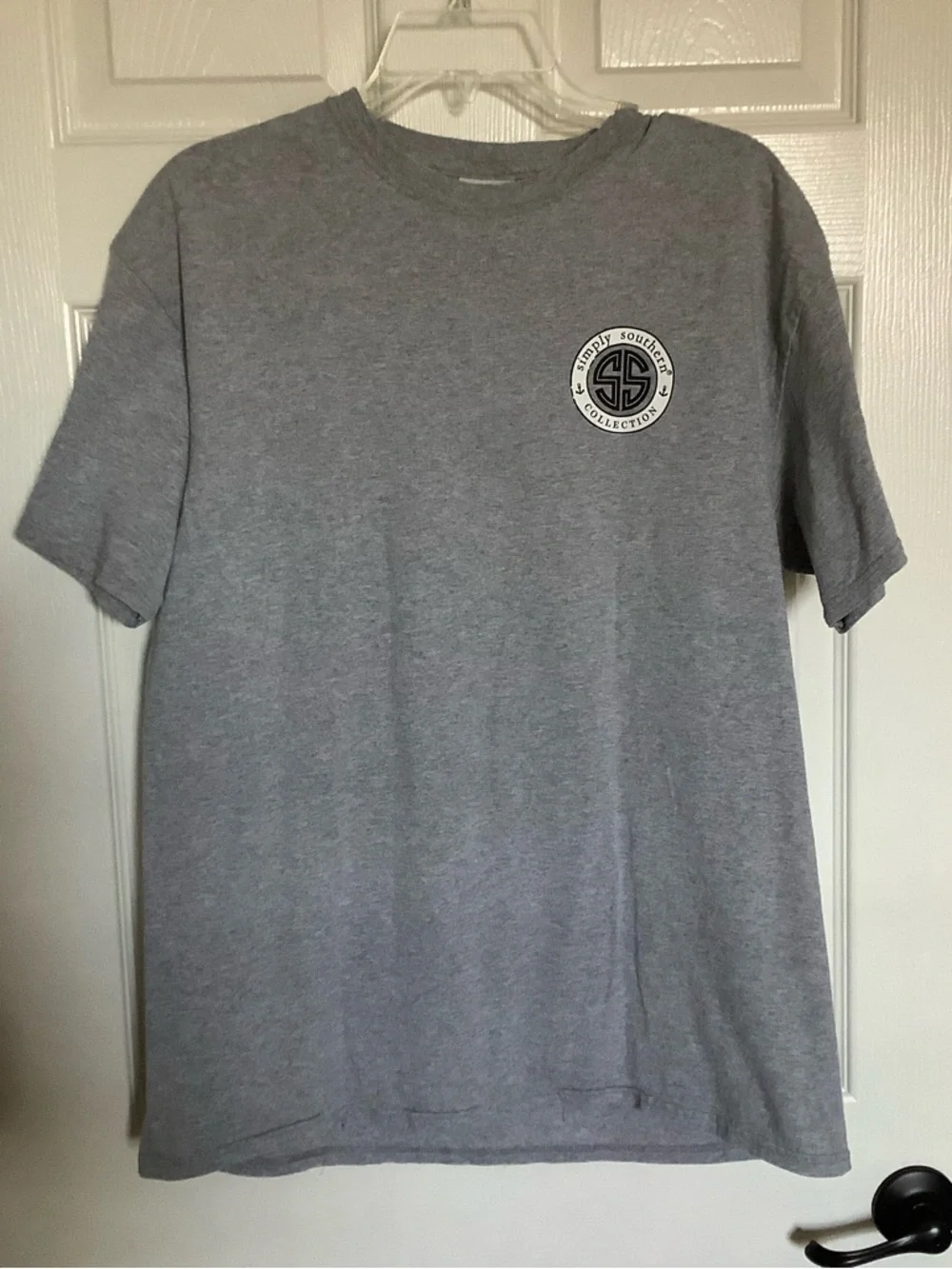 Simply Southern Gray Short Sleeve Tee with Soccer Graphic - Picture 6 of 8